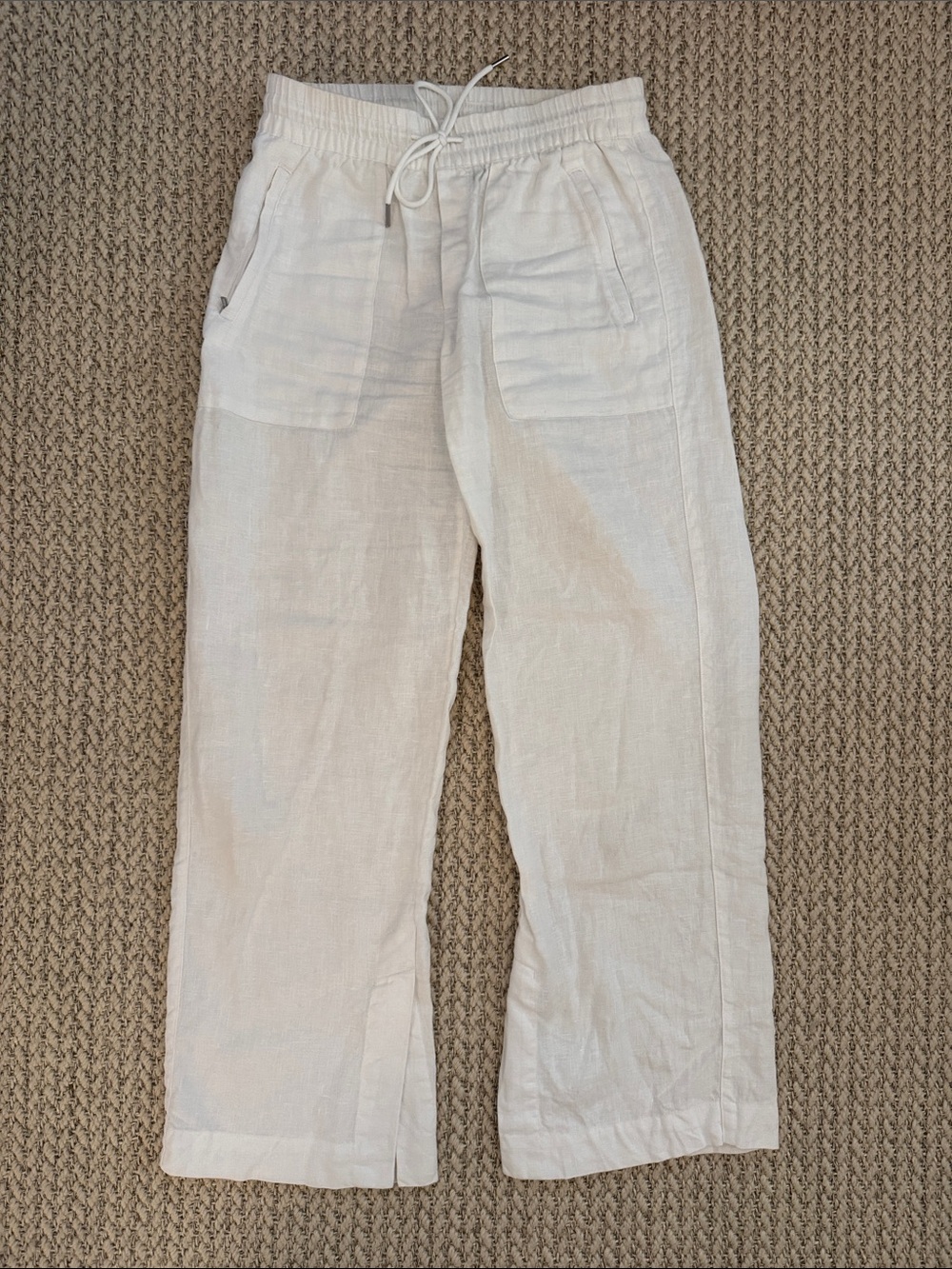 Athleta white Linen Drawstring Pants 2